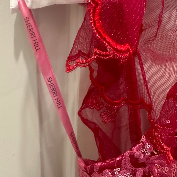 SHERRI HILL FLORAL ROSE KIDS EVENING GOWN - Picture 2 of 8